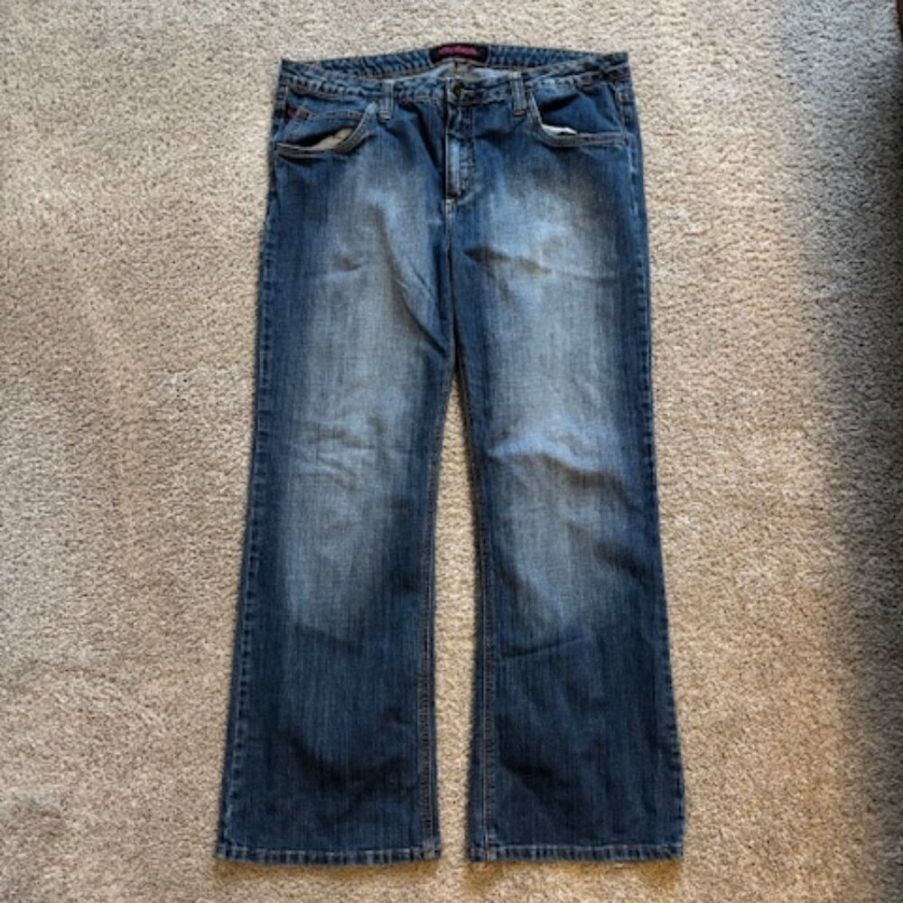 Ultralove Y2K Low Rise Wide Leg Jeans - size 20